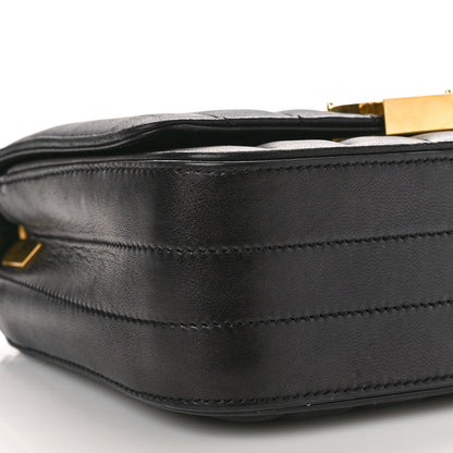 Saint Laurent SAINT LAURENT Lambskin Matelasse Monogram Small Vicky Chain Bag Black 8 of 10