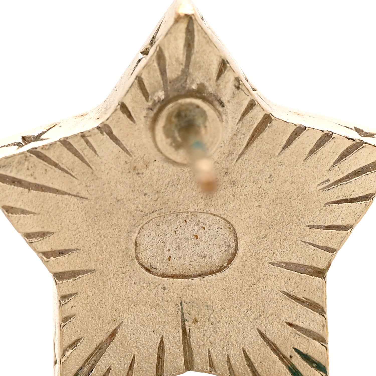 Chanel Resin Metal CC Star Earrings Gold Pearly White 5 of 6