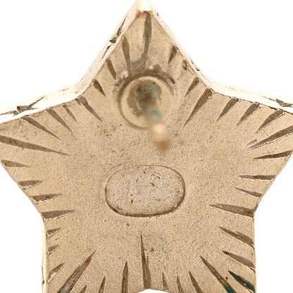 Chanel Resin Metal CC Star Earrings Gold Pearly White 5 of 6
