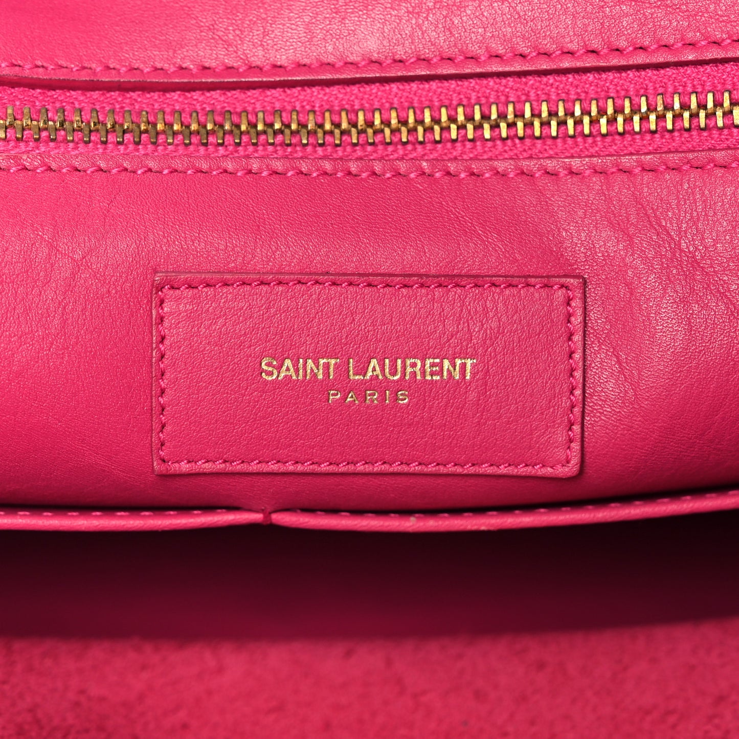 Calfskin Medium Classic Y Cabas Fuchsia
