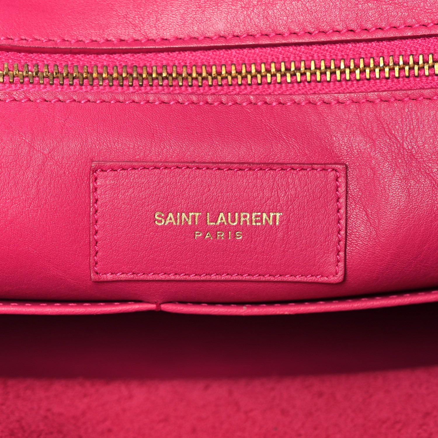 Saint Laurent Calfskin Medium Classic Y Cabas Fuchsia 6 of 12