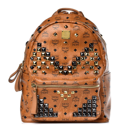 MCM Visetos Studded Medium Stark M Backpack Cognac 1 of 11