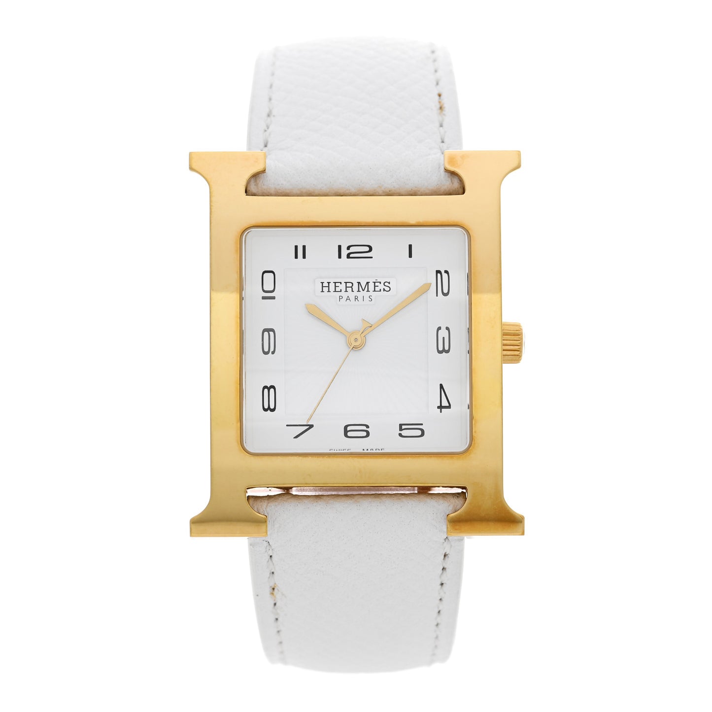 Stainless Steel Epsom 30.5mm Heure H Hour Quartz Watch Blanc