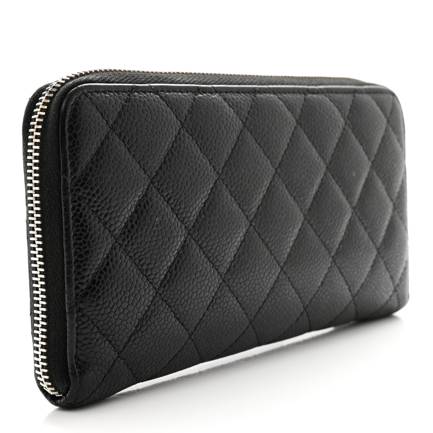 Chanel Caviar Quilted Large Gusset Zip Around Wallet Black 3 of 15