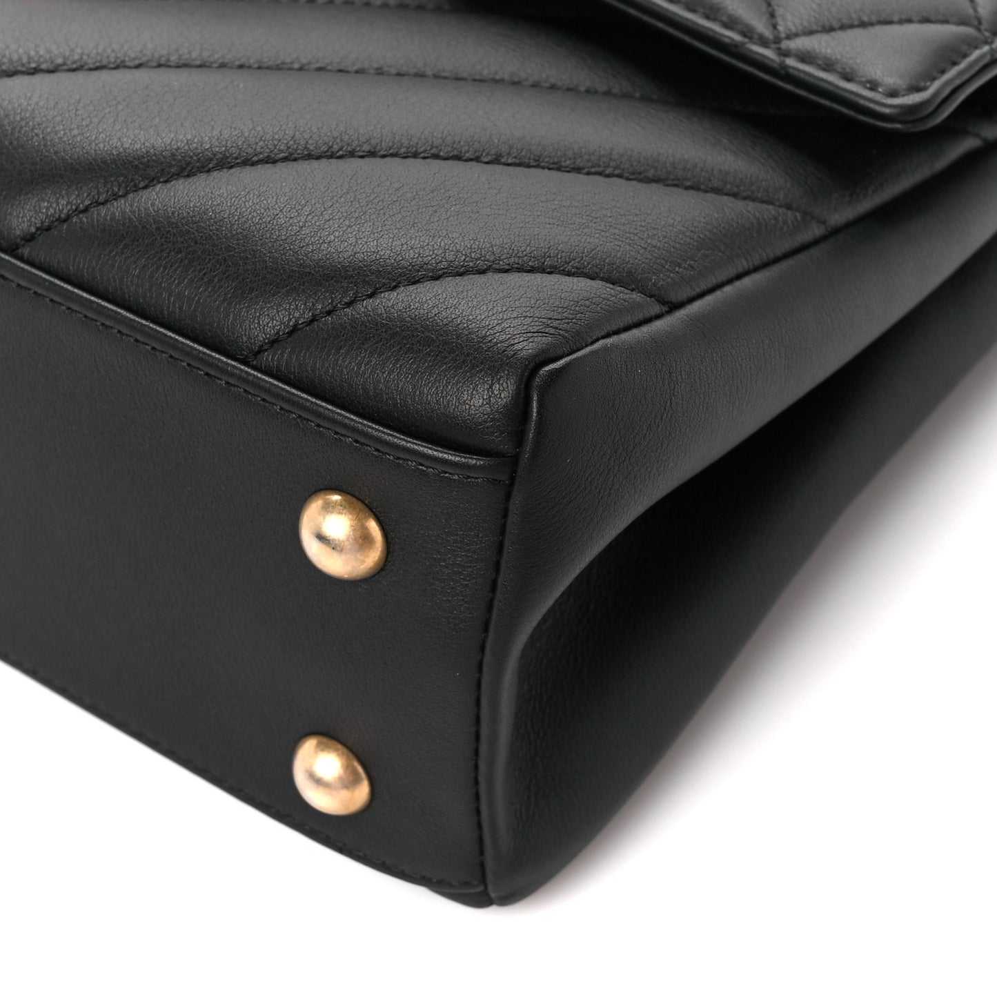 Calfskin Quilted Chevron In The City Bag Black