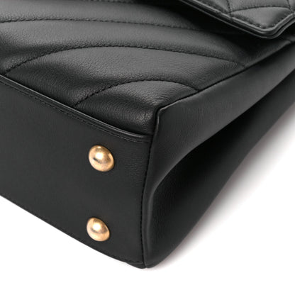 Chanel Calfskin Quilted Chevron In The City Bag Black 10 of 11