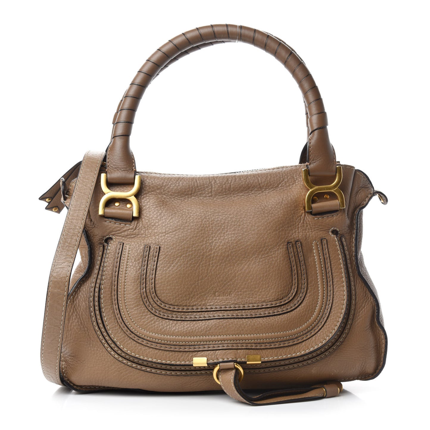 Calfskin Medium Marcie Satchel Nut