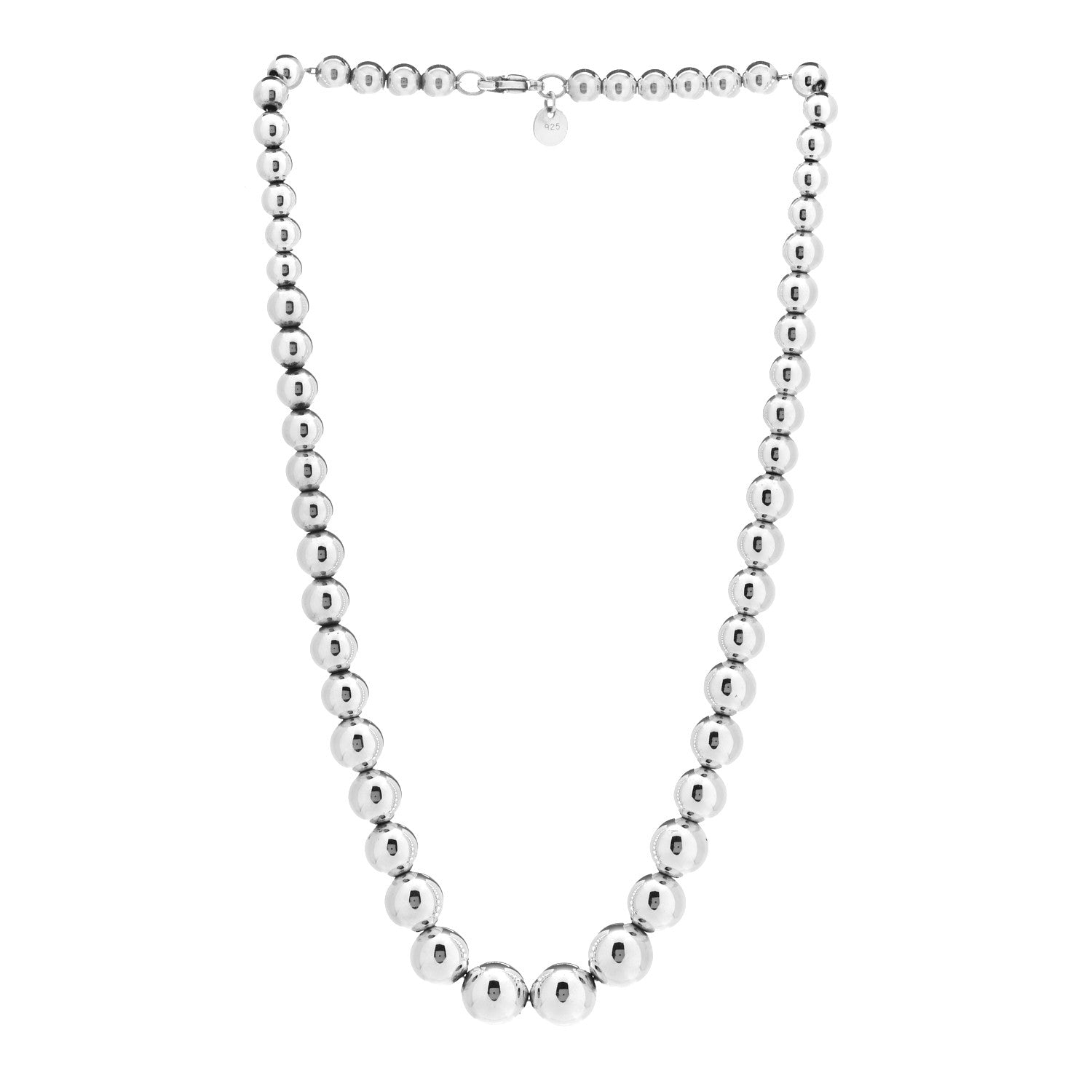 Tiffany Sterling Silver HardWear Graduated Ball Necklace 2 of 6