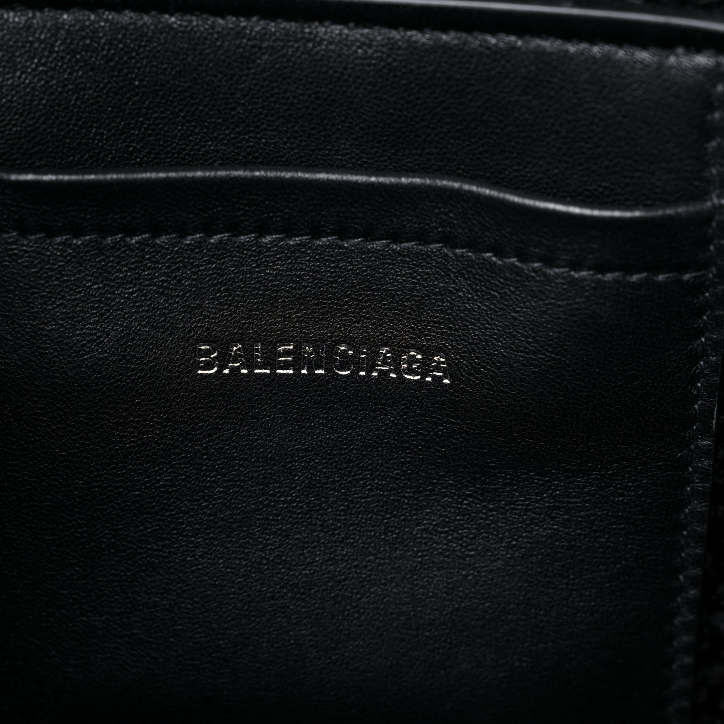 Nylon Lambskin Woven Small Ibiza Basket With Strap Black