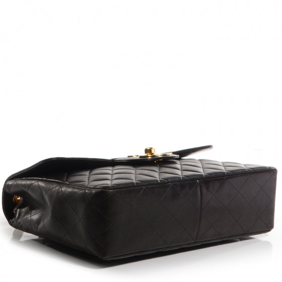 Lambskin Jumbo Flap Black