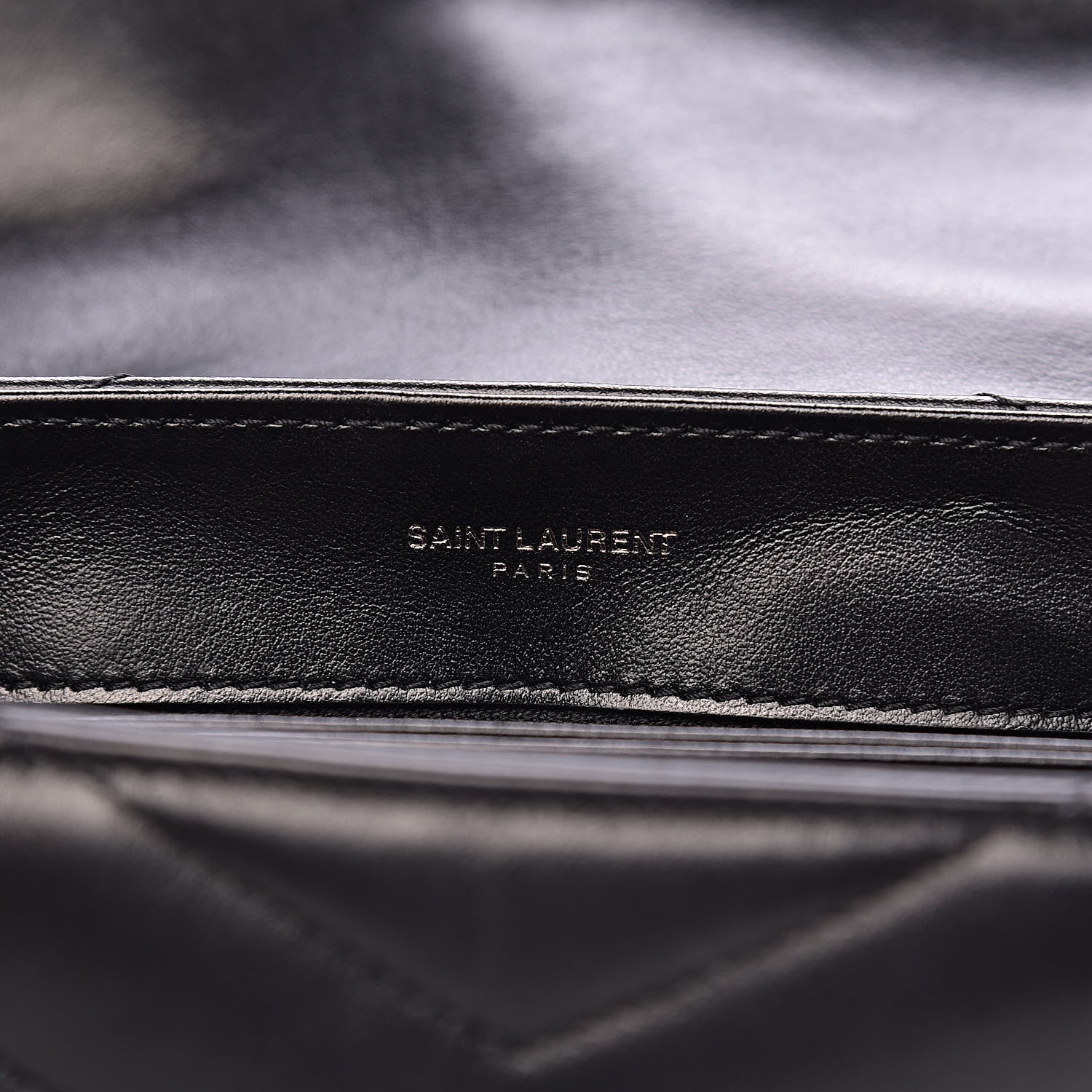 Saint Laurent Calfskin Y Quilted Monogram Toy Loulou Crossbody Bag Black 6 of 11