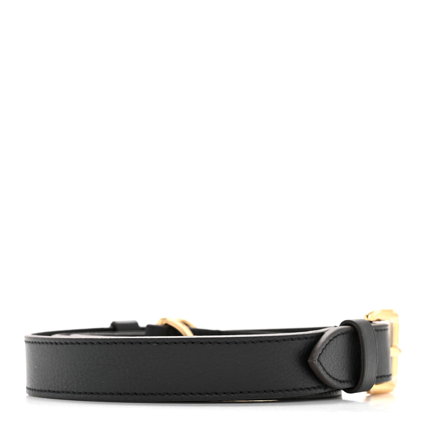 Grained Calfskin Adjustable Shoulder Strap Black