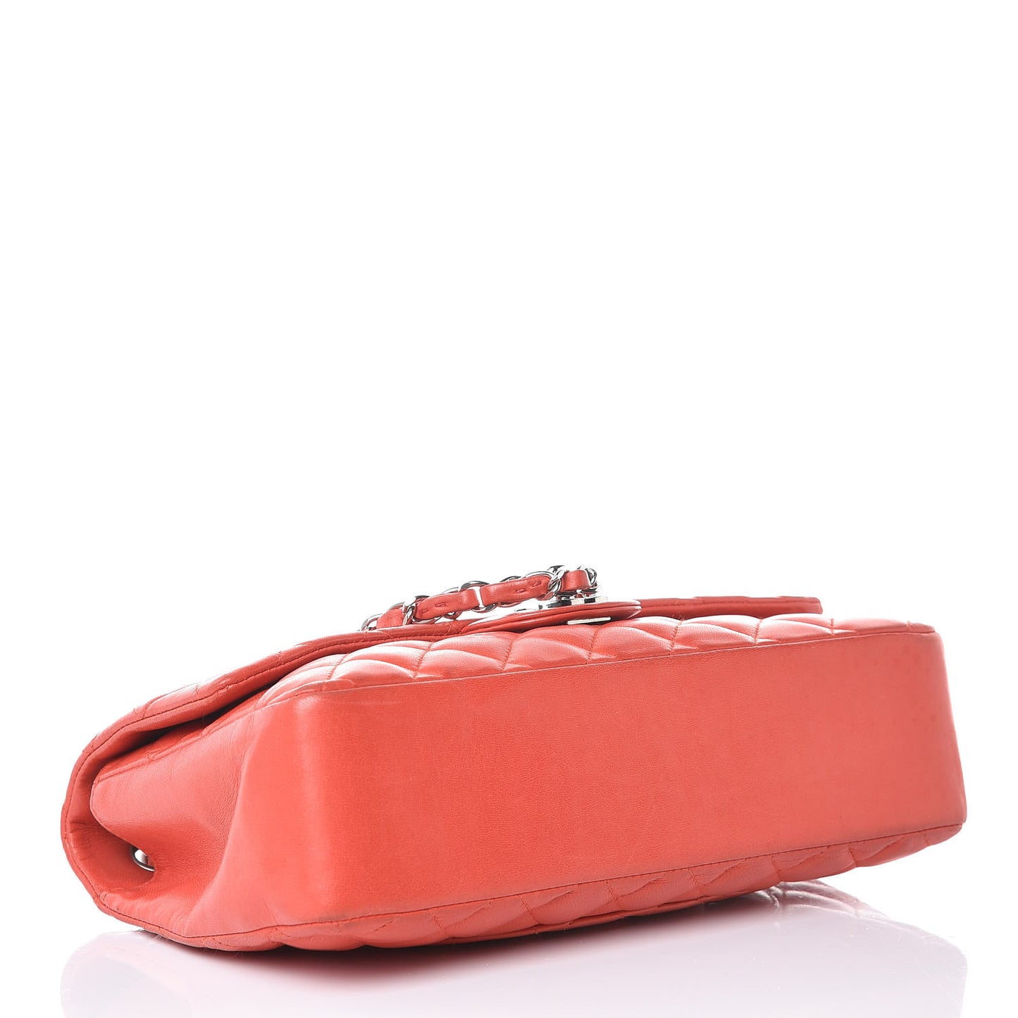 Lambskin Quilted Medium Ladybug Flap Red