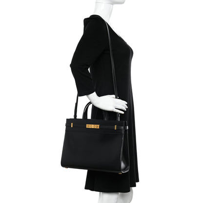 Saint Laurent Calfskin Small Manhattan Shopper Tote Black 2 of 9