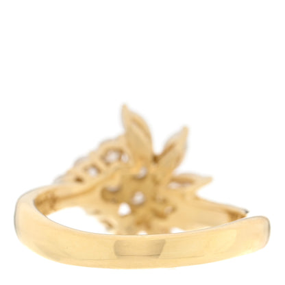 Parker & West by FASHIONPHILE 18K Yellow Gold Diamond .73ctw Flower Band Ring 47 4 4 of 10
