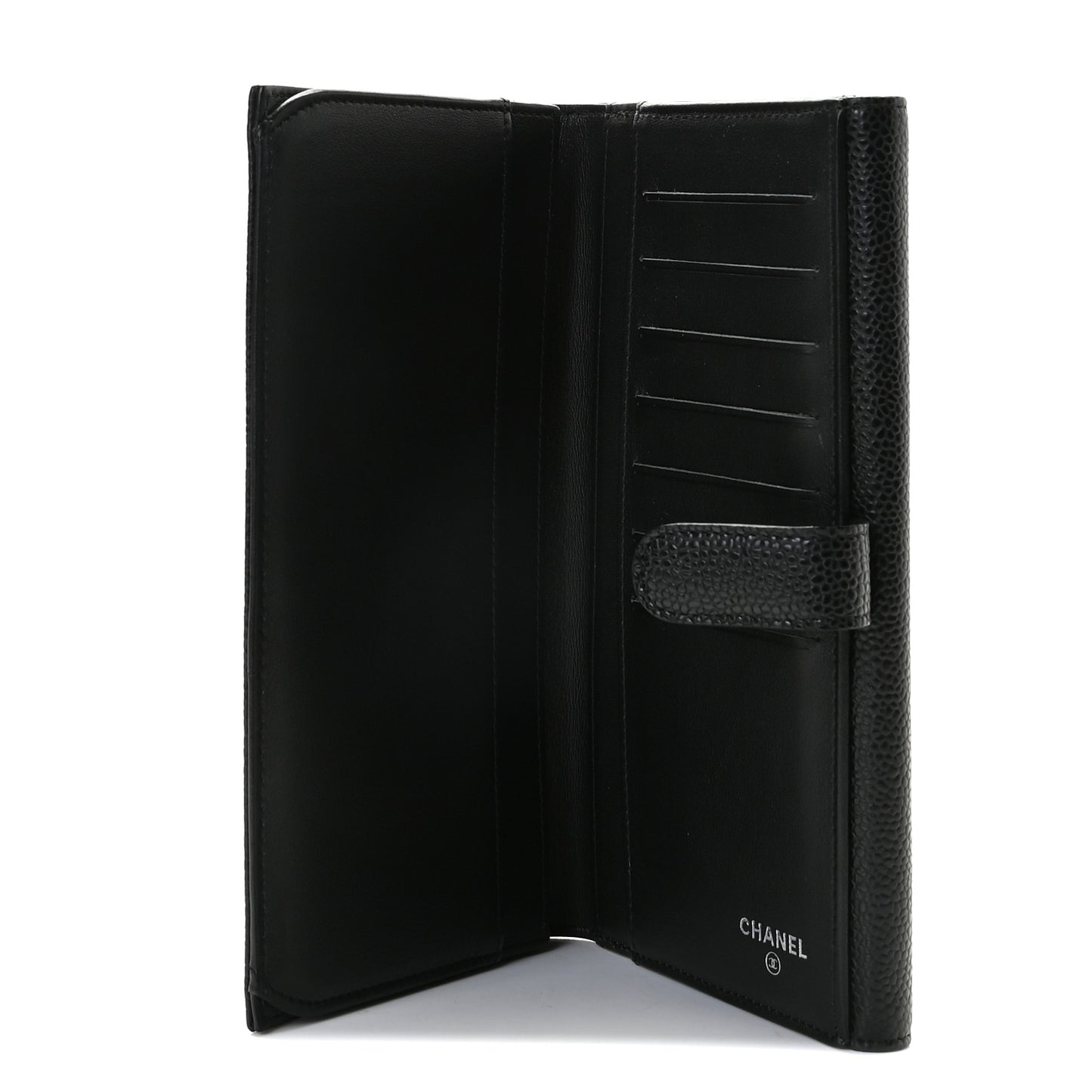 Caviar Timeless CC French Long Wallet Black