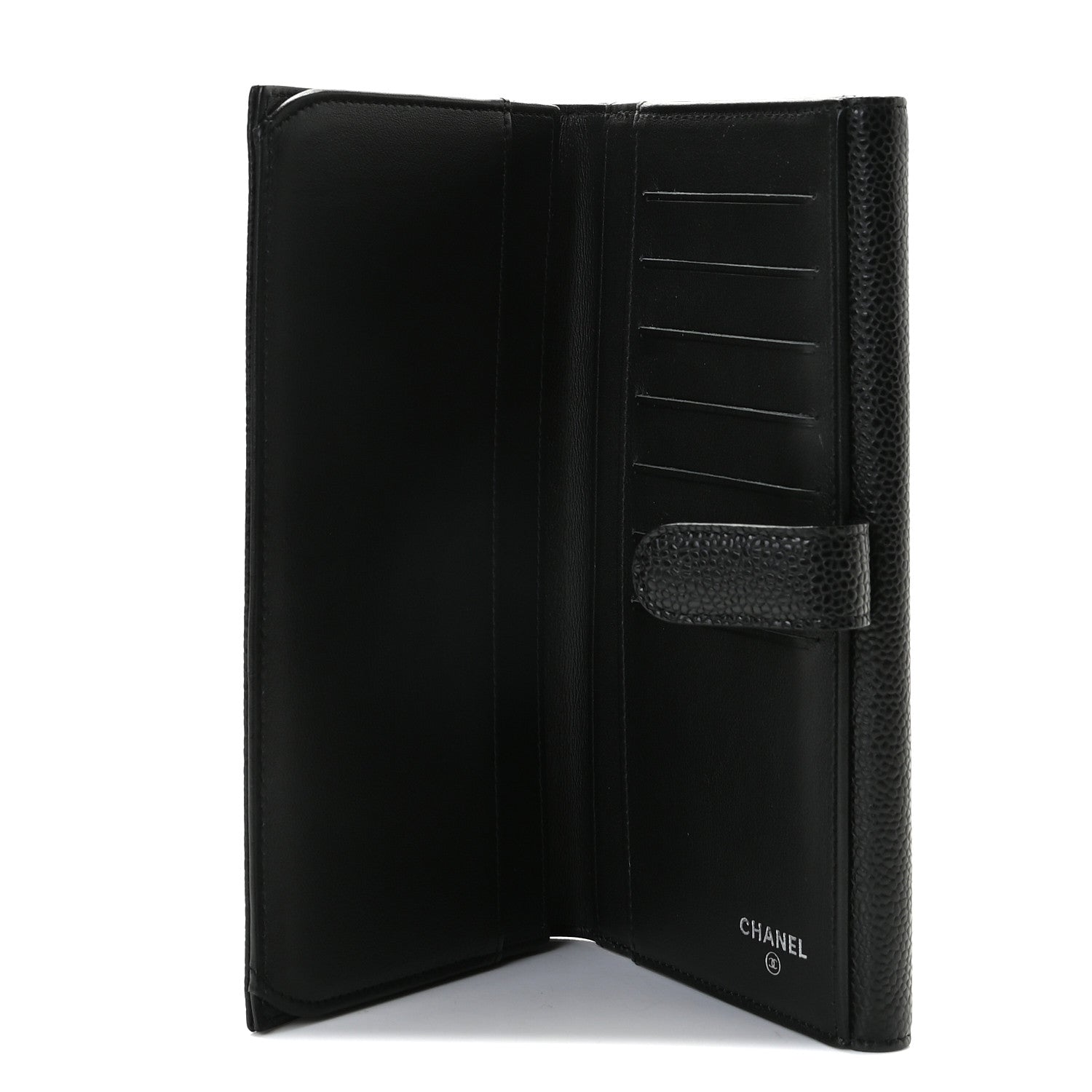 Chanel Caviar Timeless CC French Long Wallet Black 5 of 8