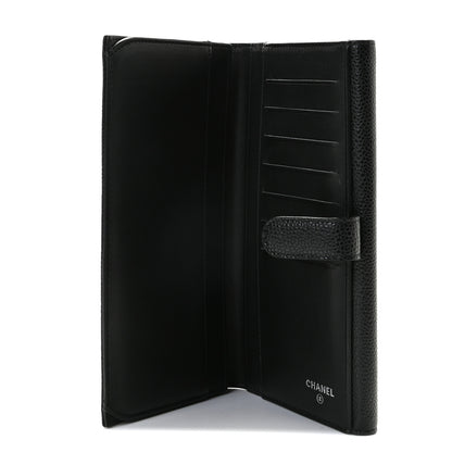 Chanel Caviar Timeless CC French Long Wallet Black 5 of 8
