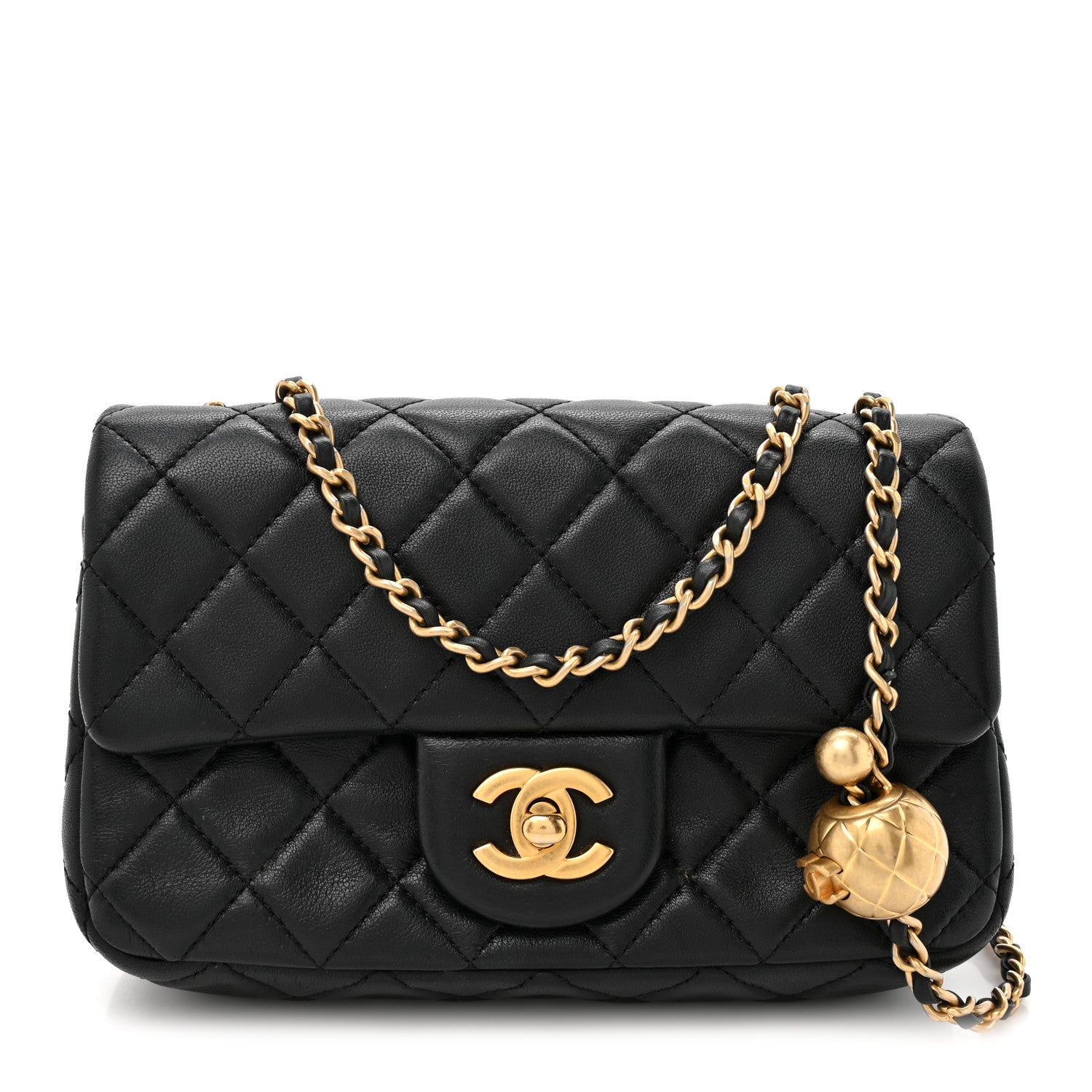 Chanel Lambskin Quilted Mini Rectangular Pearl Crush Flap Black 1 of 11
