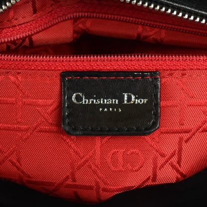 Christian Dior Lambskin Cannage Medium Lady Dior Black 9 of 17