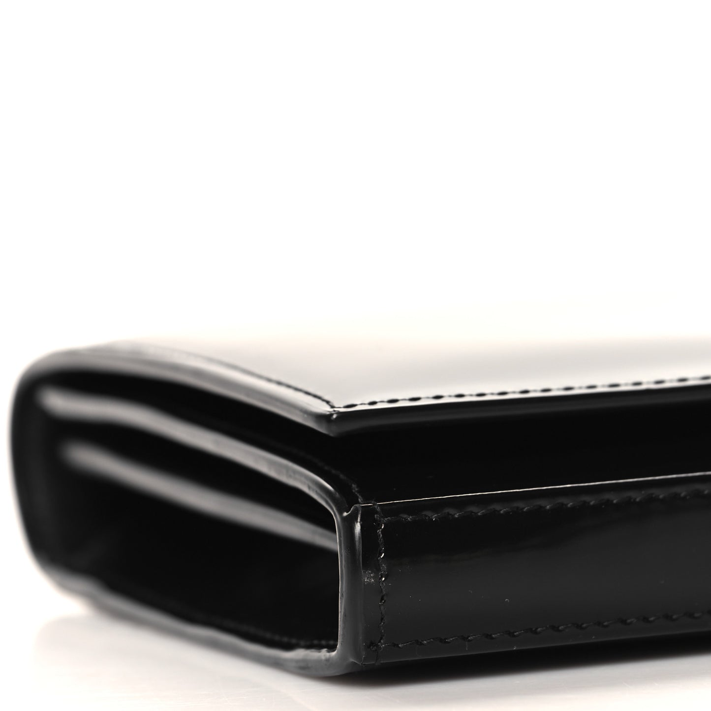 Glazed Calfskin Cassandre Wallet On Chain WOC Black