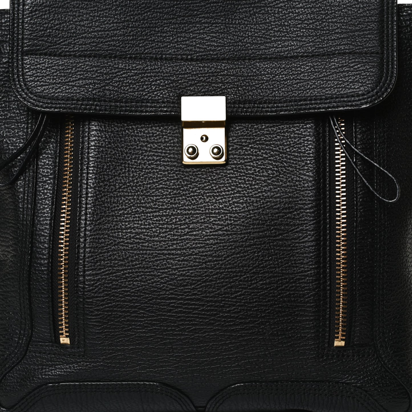Textured Calfskin Pashli Backpack Black