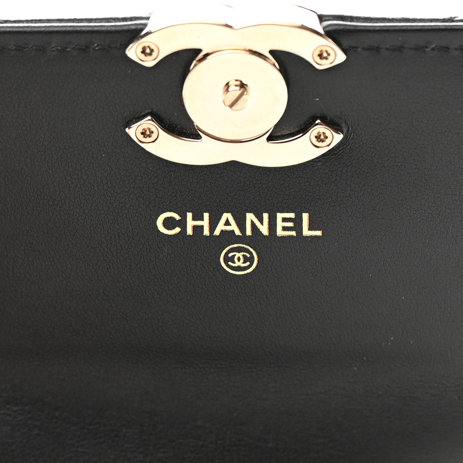 Chanel Calfskin Quilted Clutch with Chain Black 6 of 13
