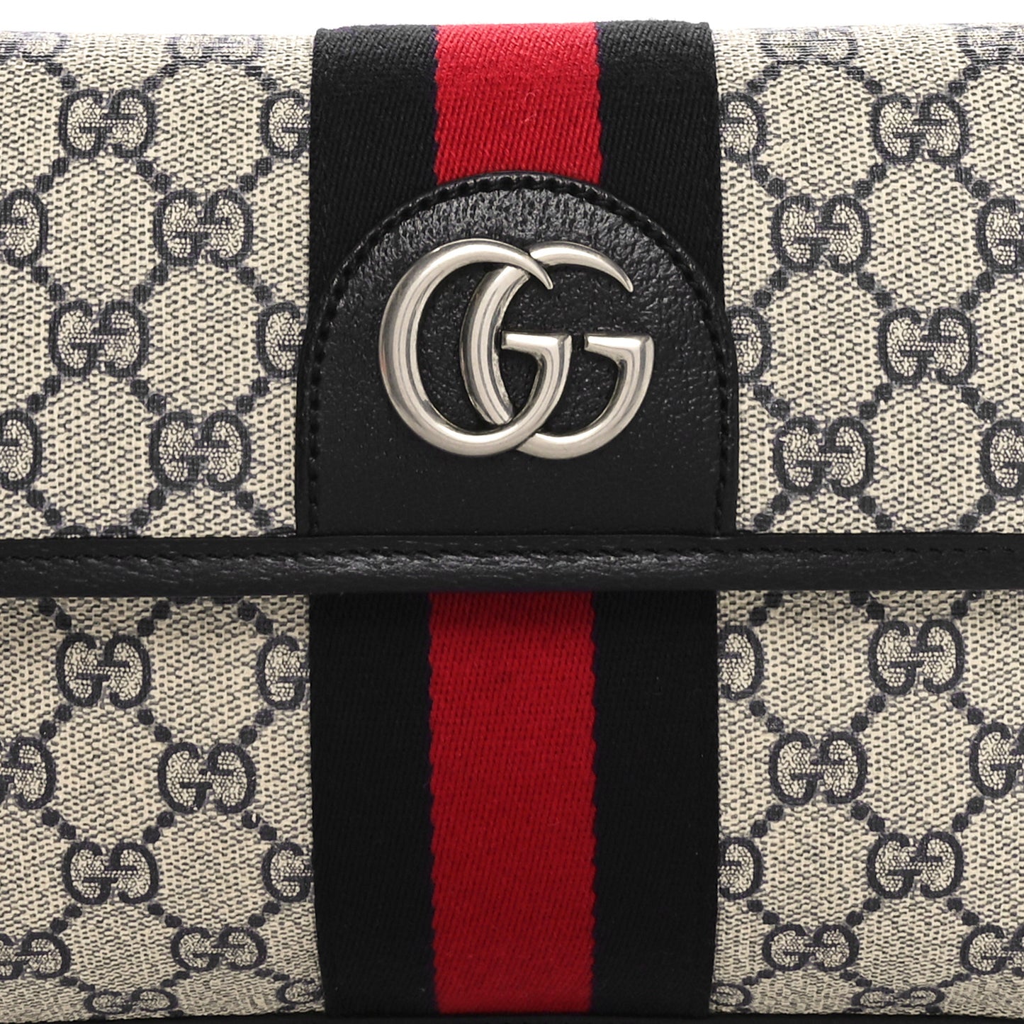 GG Supreme Monogram Web Small Ophidia Belt Bag 90 36 Beige Navy