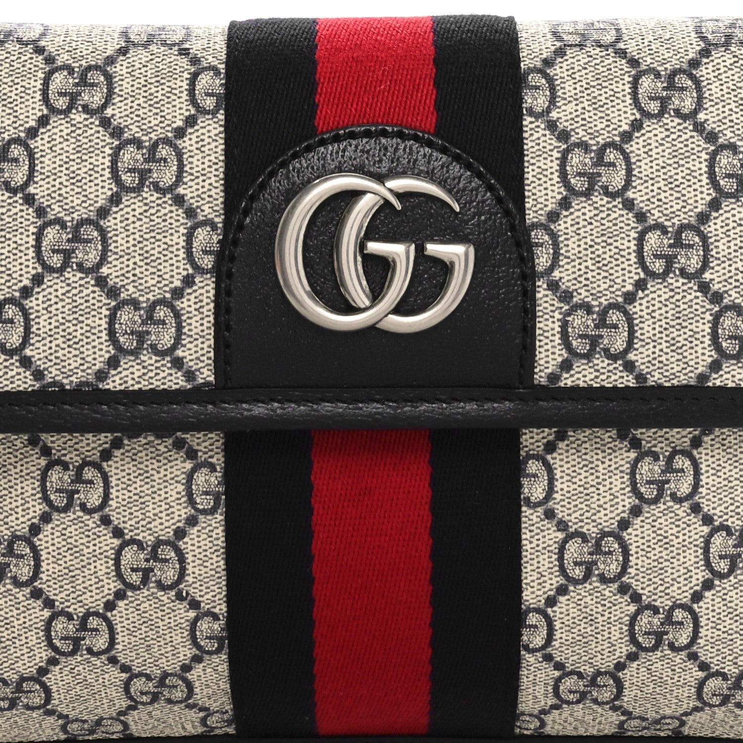 Gucci GG Supreme Monogram Web Small Ophidia Belt Bag 90 36 Beige Navy 9 of 11