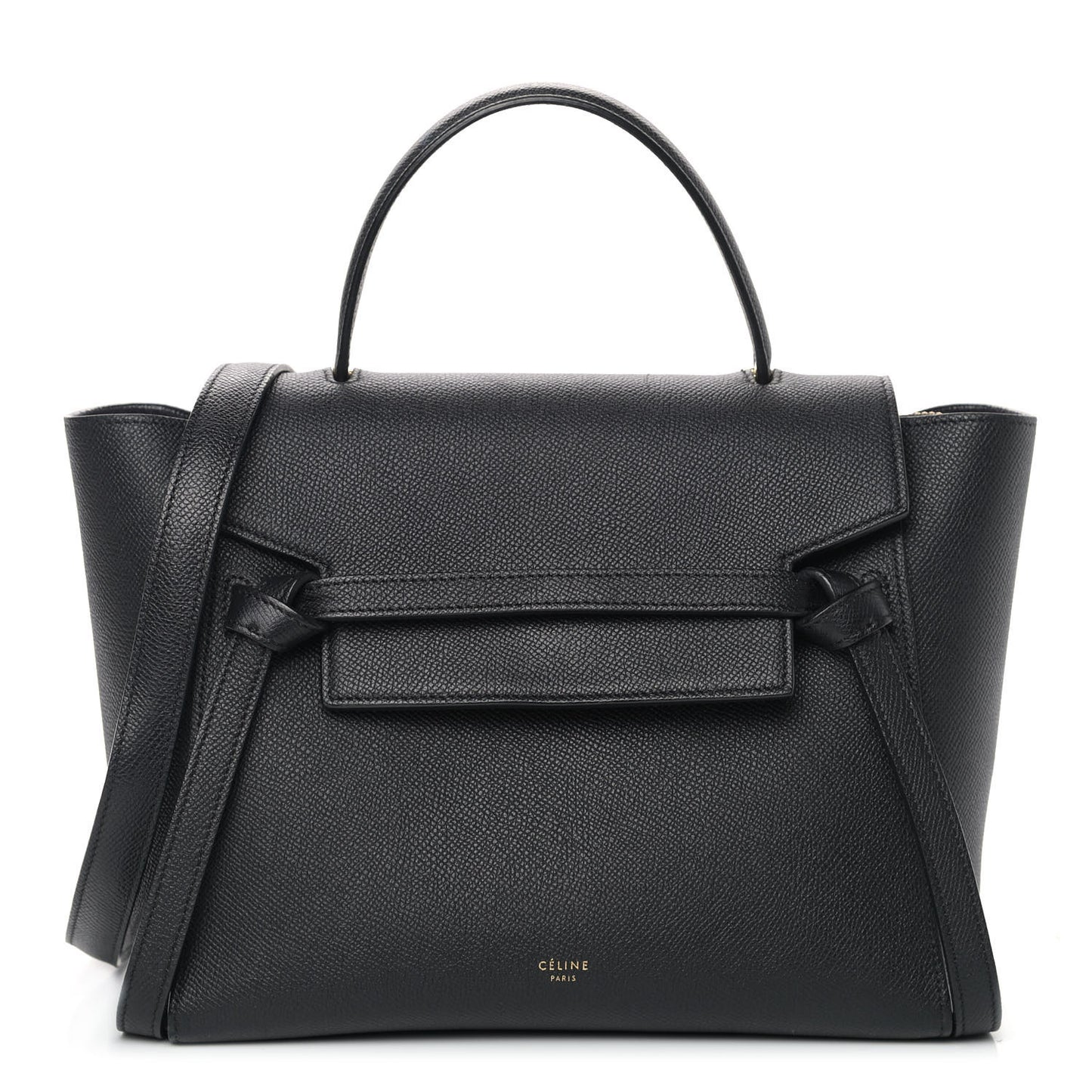 Grained Calfskin Micro Belt Bag Black