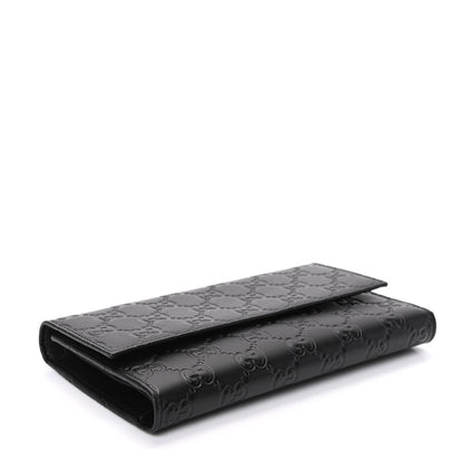 Gucci Guccissima Continental Flap Wallet Black 4 of 7