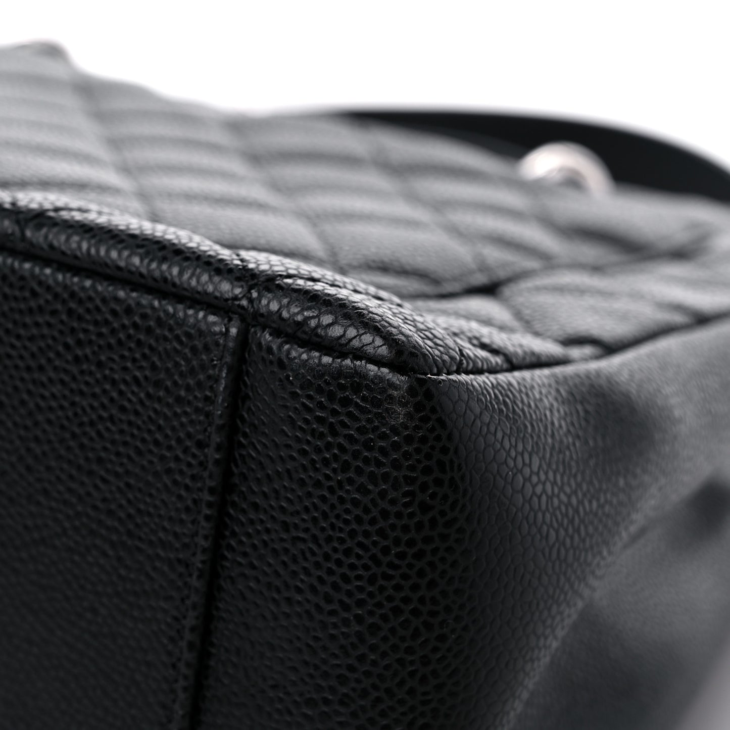 Caviar Quilted Grand Shopping Tote GST Black