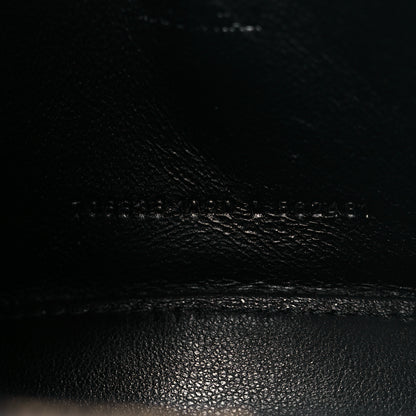 Balenciaga Strass Suede Allover Logo Hourglass Top Handle Bag XS with Chain Black White Black White 8 of 11