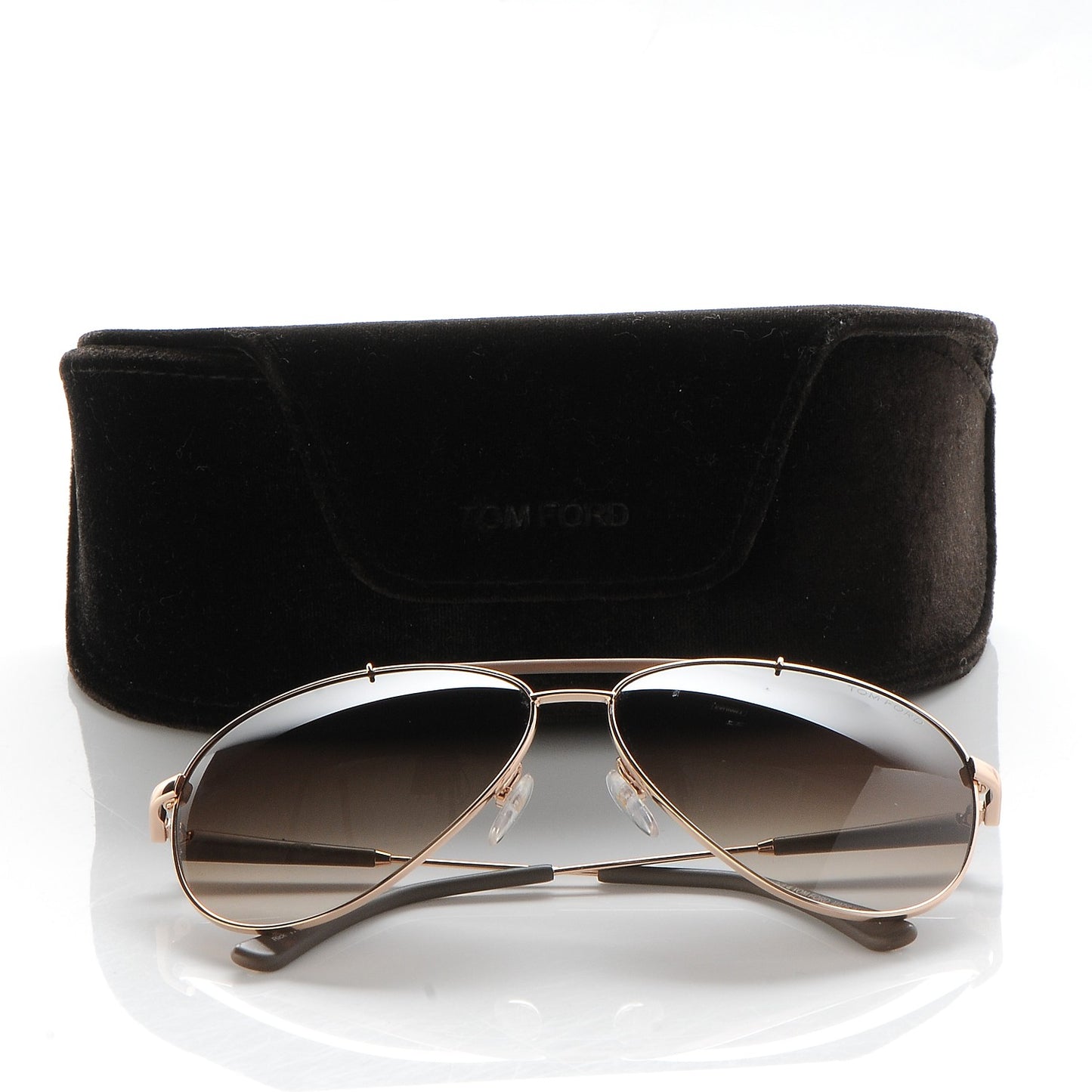 Rick Aviator Sunglasses TF378 Rose Gold Brown