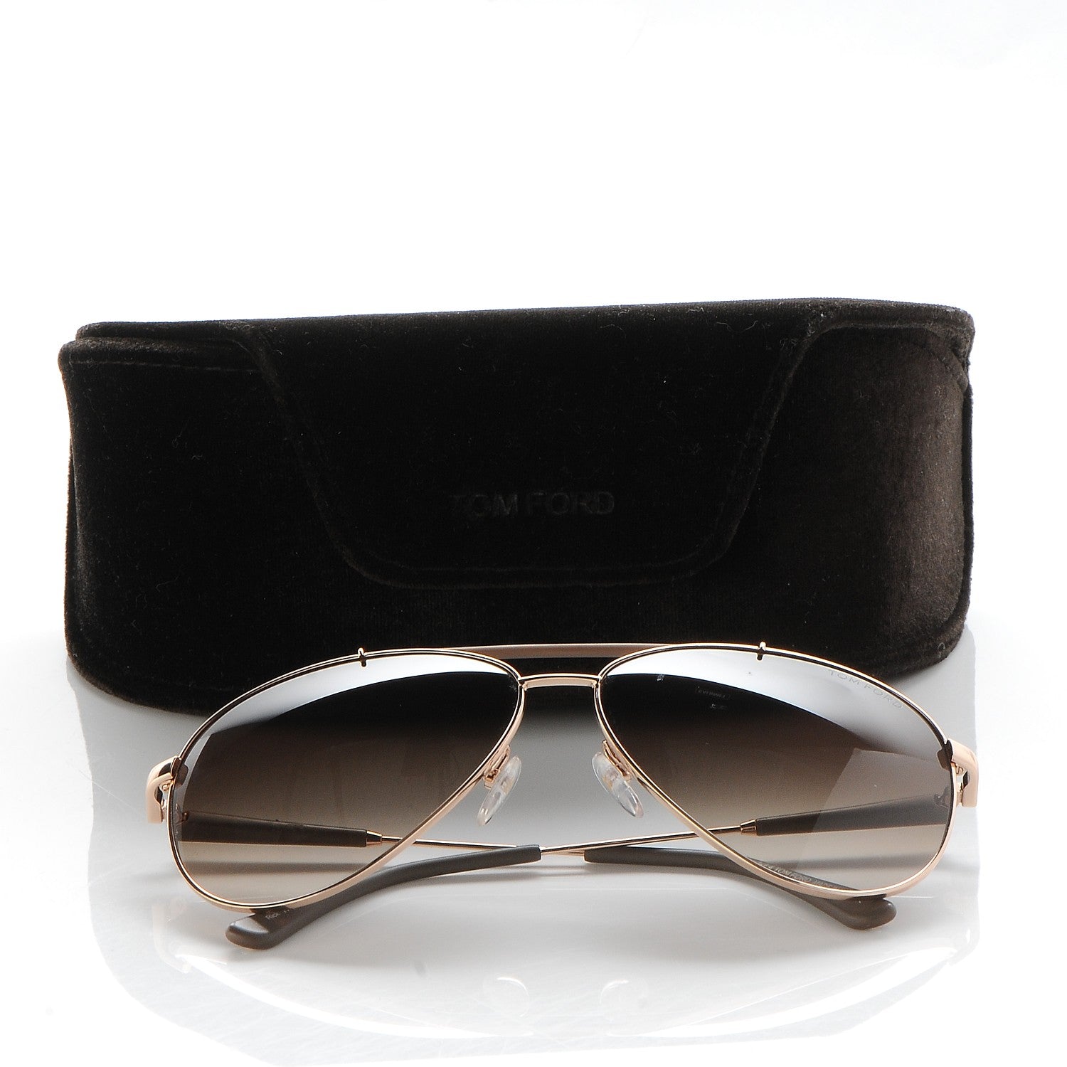 Tom Ford Rick Aviator Sunglasses TF378 Rose Gold Brown 8 of 8