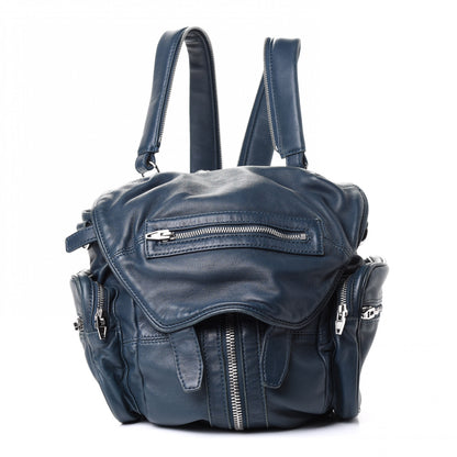 Alexander Wang Lambskin Mini Marti Backpack Rhodium Hardware Blue 1 of 4