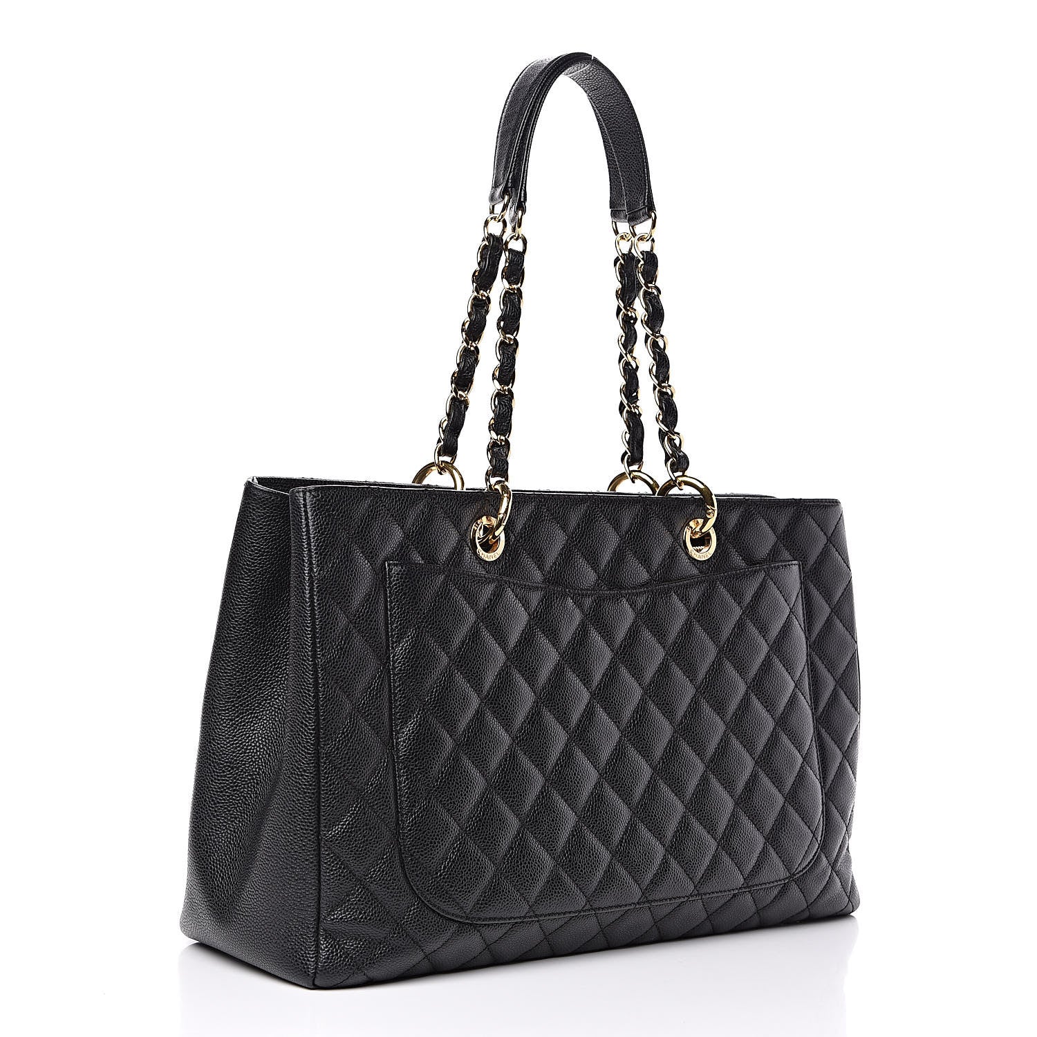 Chanel Caviar Quilted XL Grand Shopping Tote GST Black 3 of 10