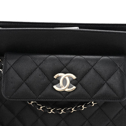 Chanel Caviar Quilted In Out Flap Shopping Tote Black 11 of 12