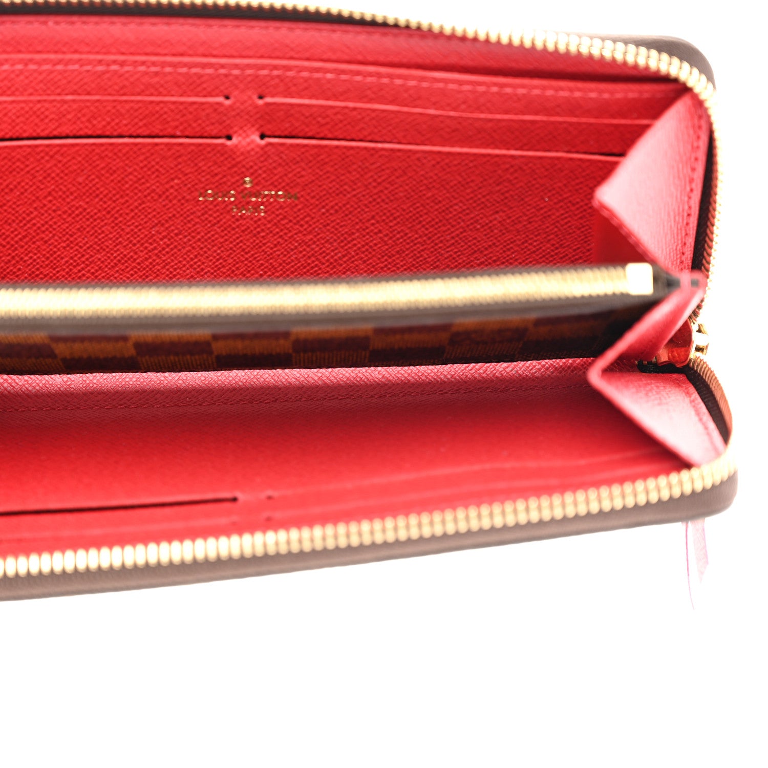 Louis Vuitton Damier Ebene Clemence Wallet Cherry 5 of 8
