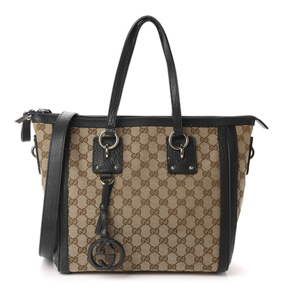 Gucci Monogram Medium Charm Top Handle Bag Green 1 of 14