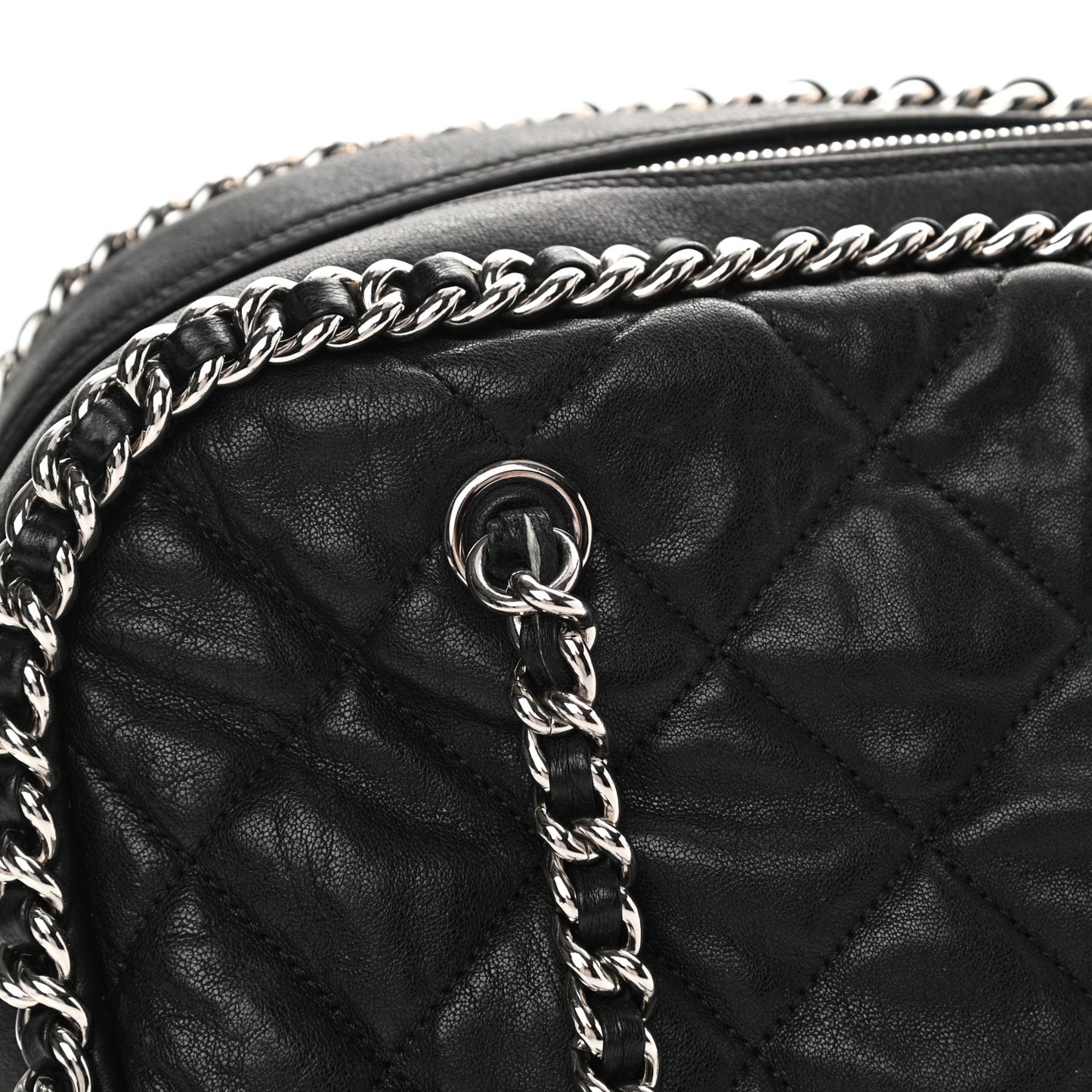 Calfskin Chain Around Bowler Black