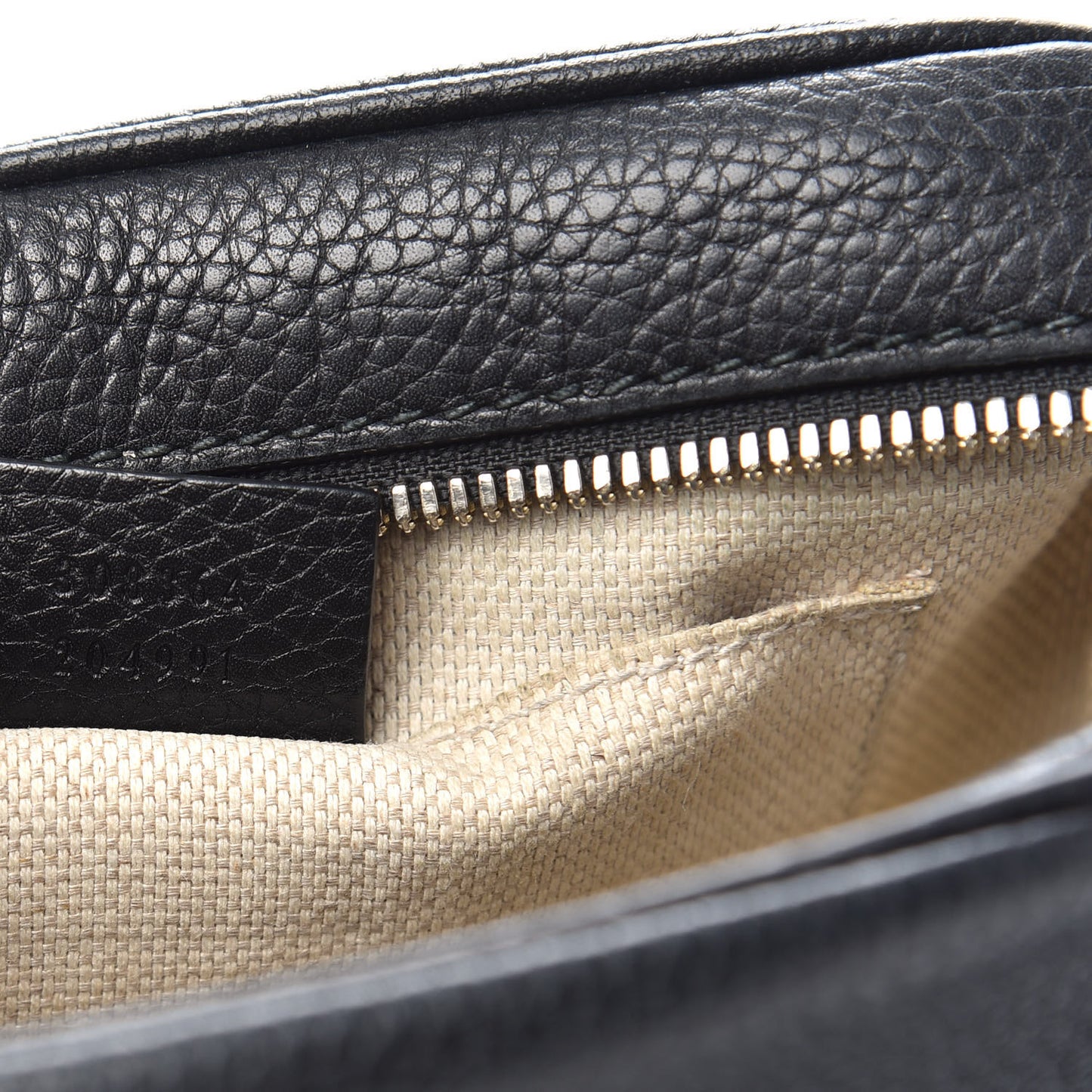 Pebbled Calfskin Small Soho Disco Bag Black