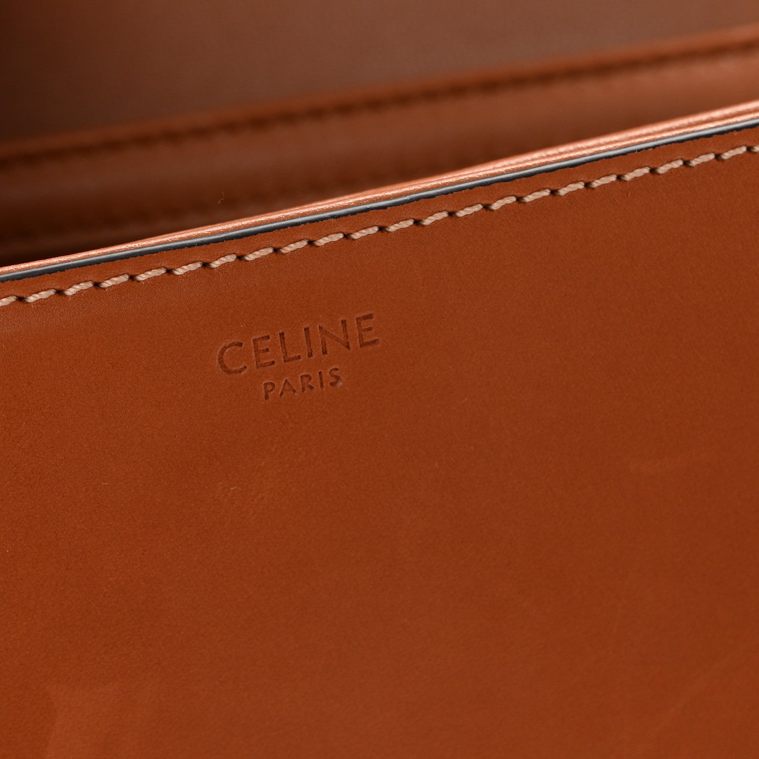 Celine Natural Calfskin Teen Triomphe Tan 5 of 9