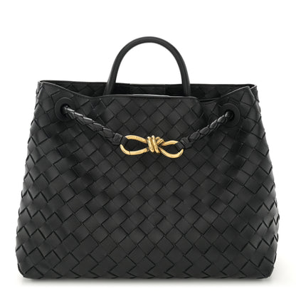 Bottega Veneta Nappa Intrecciato Medium Andiamo Shoulder Bag Black 1 of 9