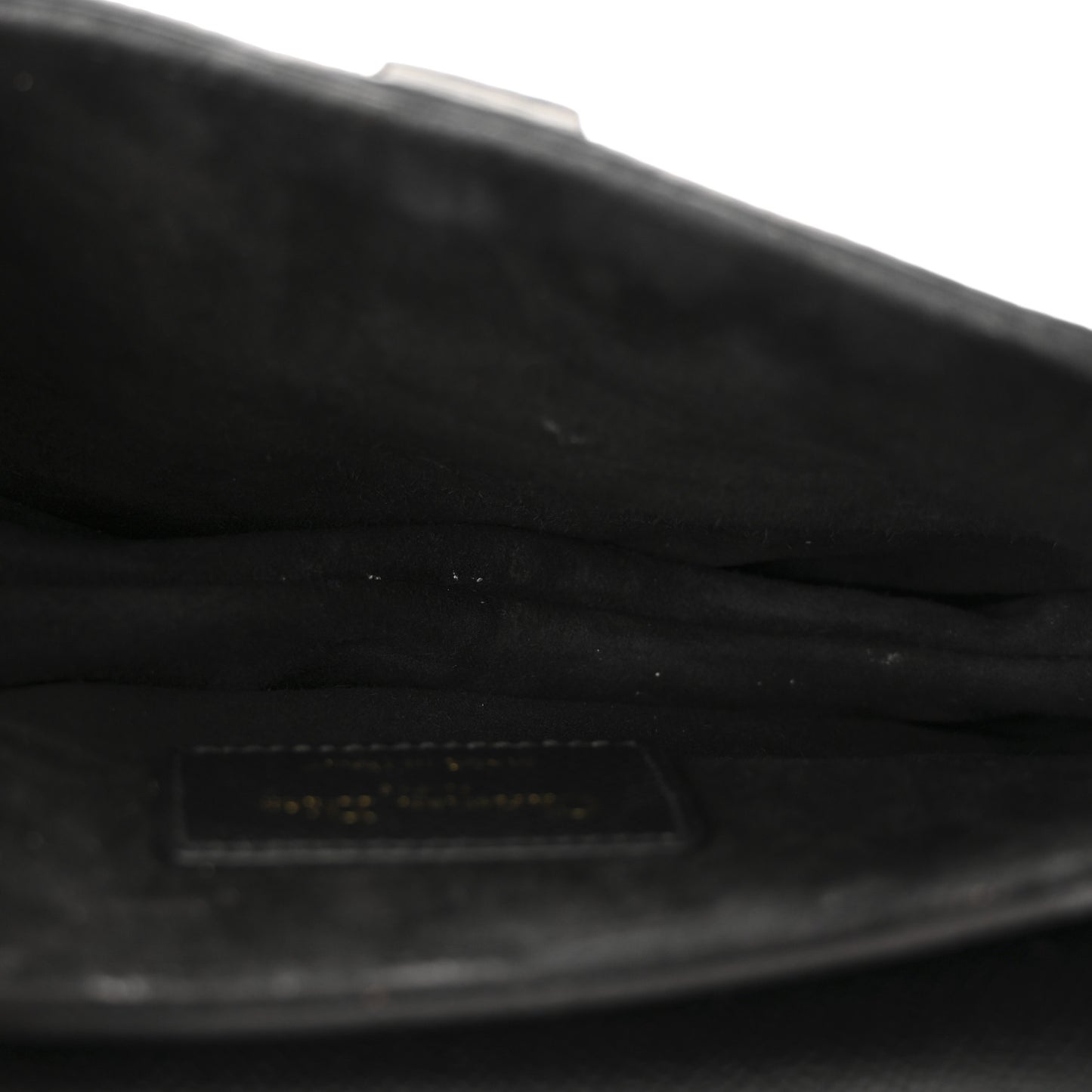 Grained Calfskin Mini Saddle Bag With Strap Black