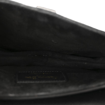 Christian Dior Grained Calfskin Mini Saddle Bag With Strap Black 5 of 13