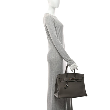 Hermes Togo Birkin 35 Etain 2 of 10