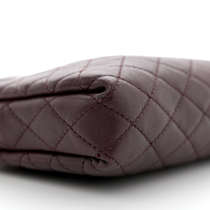 Saint Laurent Lambskin Quilted Gaby Zipped Pouch Rouge Cabernet 8 of 12