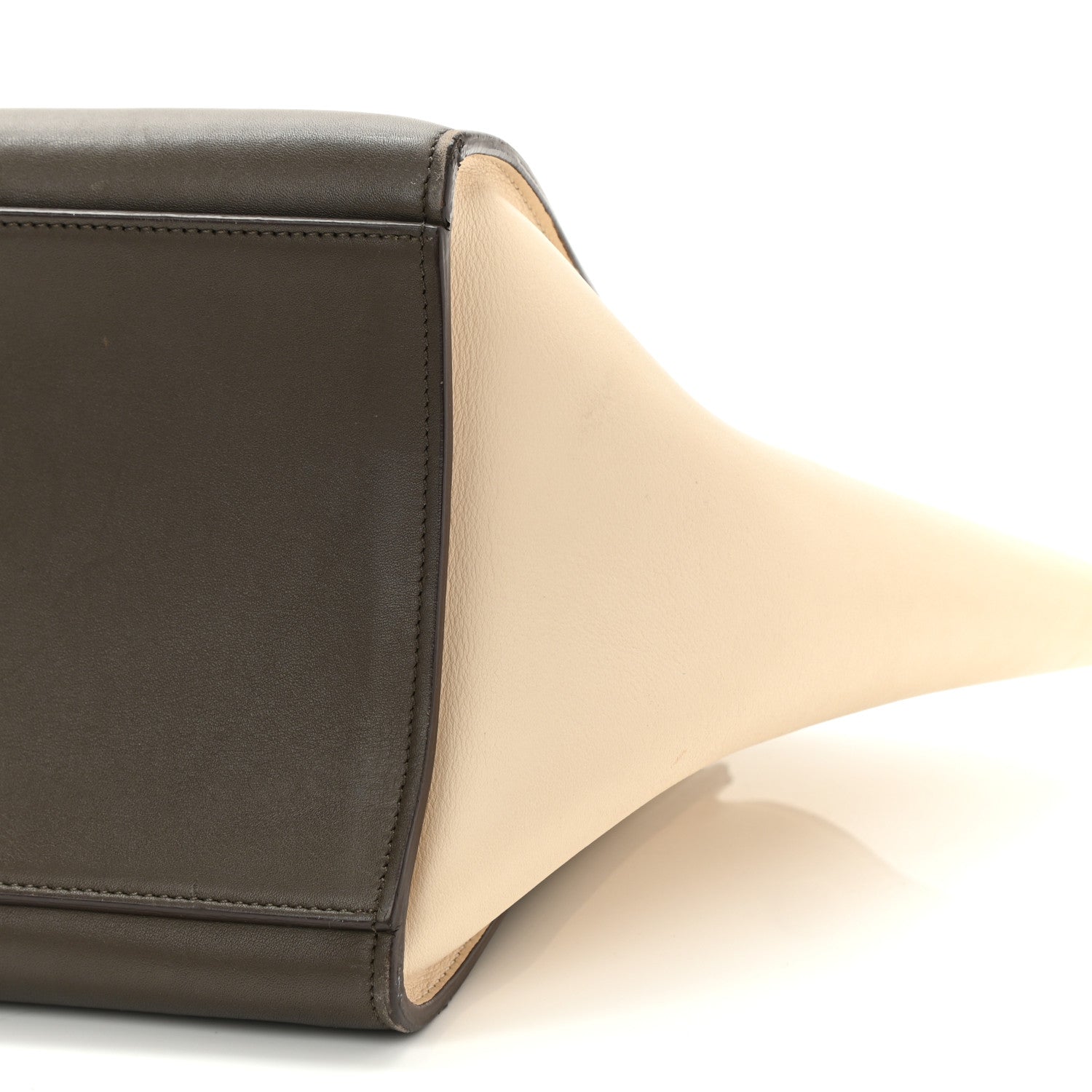 Celine Elephant Calfskin Small Tri-Color Trapeze Yellow 9 of 9