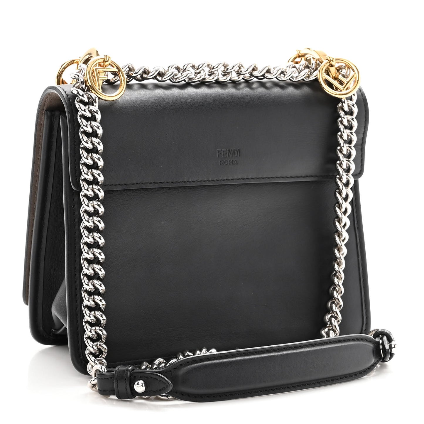 Vitello Century Opaco F is Fendi Small Kan I Shoulder Bag Black